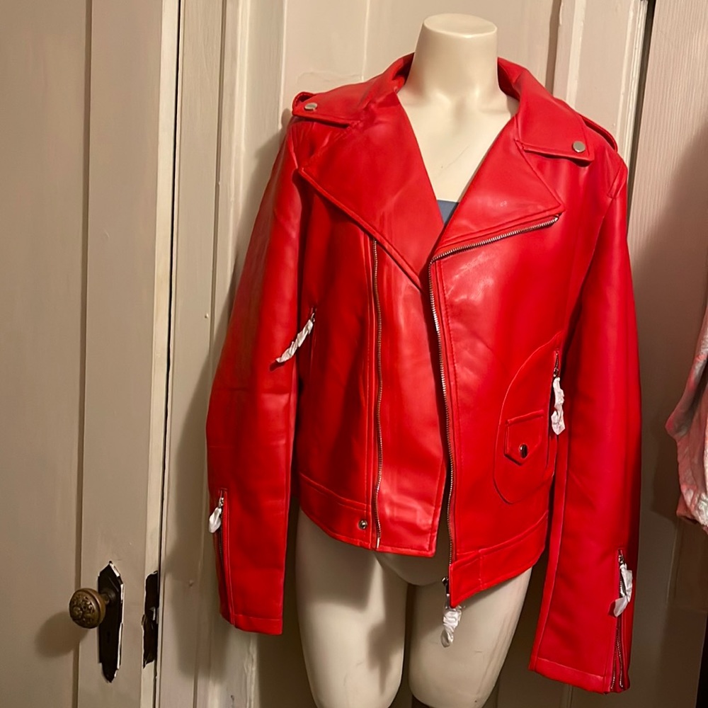 New with tags Akita faux leather Jacket
